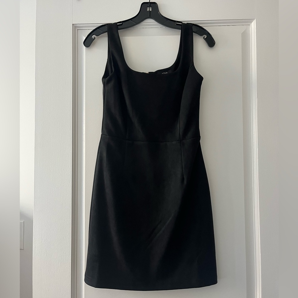 Aqua faux suede mini dress